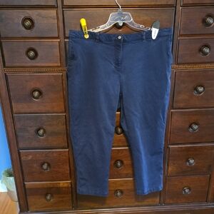 Joules Navy Blue Hesford Style Cropped Pants Size 18